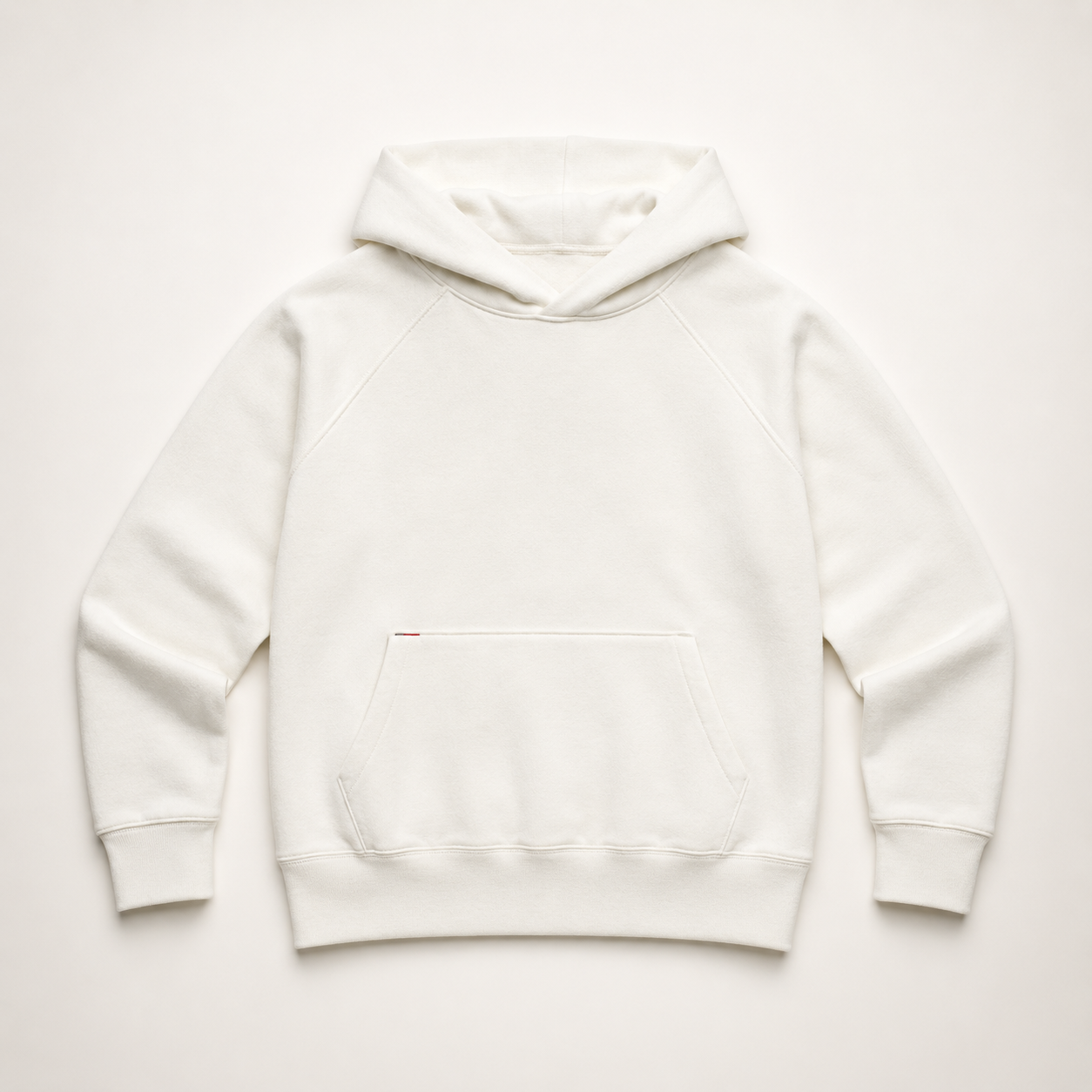 Customizable White Raglan Hoodie - Premium Blank