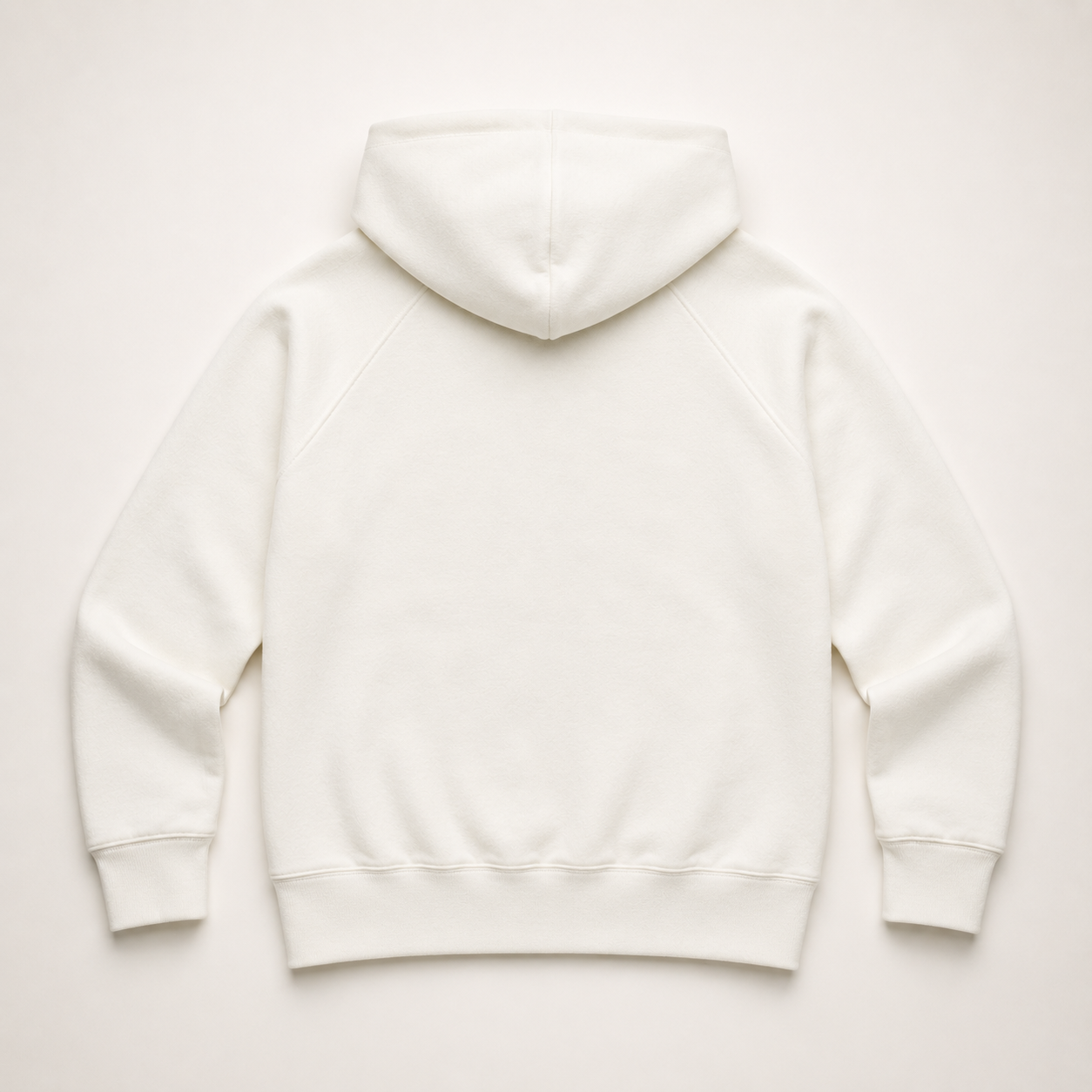 Customizable White Raglan Hoodie - Premium Blank